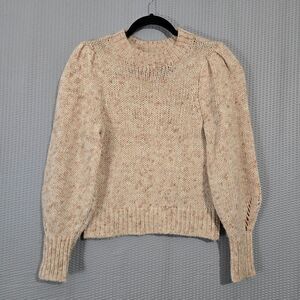 Madewell‎ Womens Chunky Knit Balloon Puff Sleeve Sweater Size XXS Career Modest